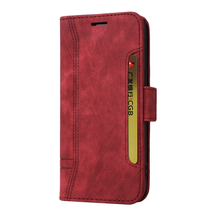 For Samsung Galaxy S24 BETOPNICE Dual-side Buckle Leather Phone Case(Red) - Galaxy Phone Cases by BETOPNICE | Online Shopping UK | buy2fix