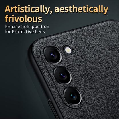 For Samsung Galaxy S24 Ultra 5G SULADA Shockproof TPU + Handmade Leather Phone Case(Black) - Galaxy S24 Ultra 5G Cases by SULADA | Online Shopping UK | buy2fix