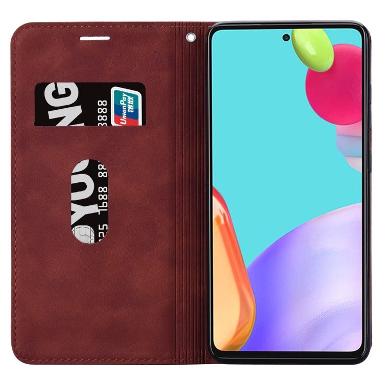 For Xiaomi Redmi A3 Frosted Business Magnetic Horizontal Flip PU Phone Case(Brown) - Xiaomi Cases by buy2fix | Online Shopping UK | buy2fix