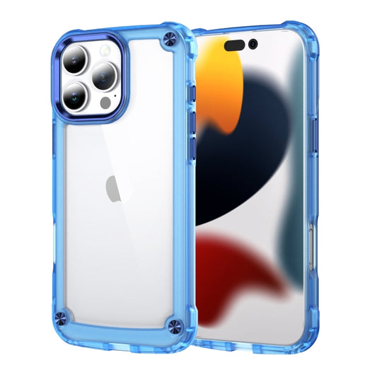 For iPhone 16 Pro Max Skin Feel TPU + PC Phone Case(Transparent Blue) - iPhone 16 Pro Max Cases by buy2fix | Online Shopping UK | buy2fix