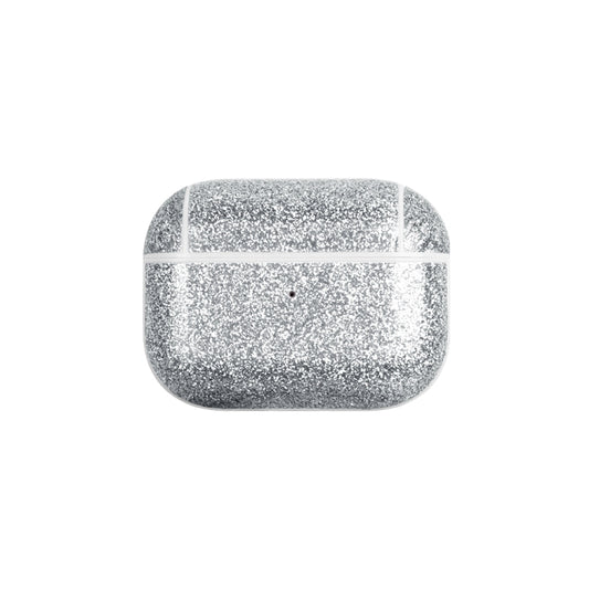 For AirPods Pro 2 Glitter Powder Skin Texture PC TWS Earphone Case(Silver) - For AirPods Pro 2 by buy2fix | Online Shopping UK | buy2fix