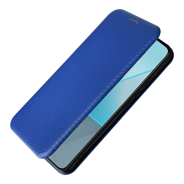 For Xiaomi Redmi Note 13 Pro Carbon Fiber Texture Flip Leather Phone Case(Blue) - Note 13 Pro Cases by buy2fix | Online Shopping UK | buy2fix