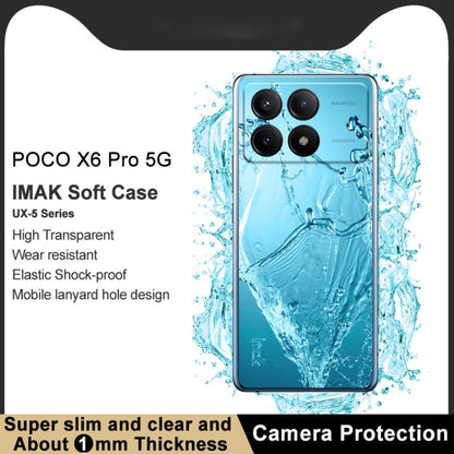 For Xiaomi Poco X6 Pro 5G/Redmi K70E 5G imak UX-5 Series Transparent Shockproof TPU Protective Case(Transparent) - K70E Cases by imak | Online Shopping UK | buy2fix