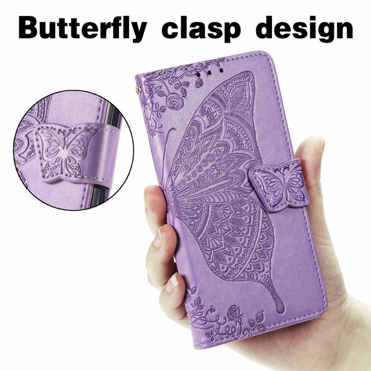 For Ulefone Note 16 Pro Butterfly Love Flower Embossed Leather Phone Case(Light Purple) - Ulefone Cases by buy2fix | Online Shopping UK | buy2fix