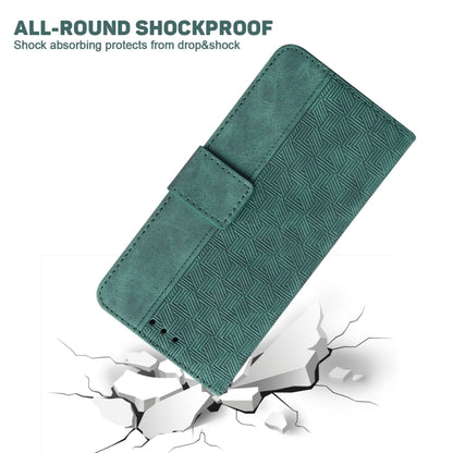 For Xiaomi Redmi Note 13 5G Geometric Embossed Leather Phone Case(Green) - Note 13 Cases by buy2fix | Online Shopping UK | buy2fix