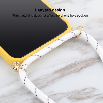 For iPhone 16 Pro Wheat Straw TPU Shockproof Phone Case with Neck Lanyard(Yellow) - iPhone 16 Pro Cases by buy2fix | Online Shopping UK | buy2fix