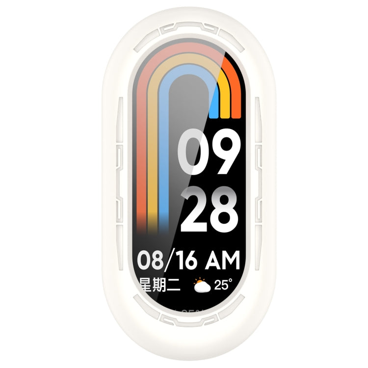 For Xiaomi Mi Band 8 Pure Color Silicone Watch Protective Case(Official White) - Watch Cases by buy2fix | Online Shopping UK | buy2fix