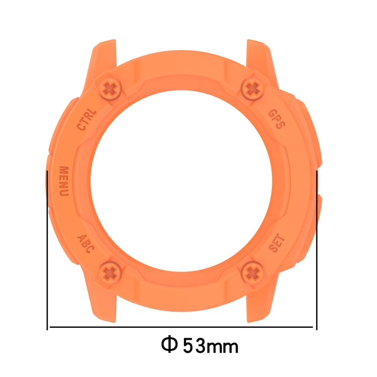 For Garmin Instinct 2X Armor Hollow Watch Protective Case(Orange) - Watch Cases by buy2fix | Online Shopping UK | buy2fix