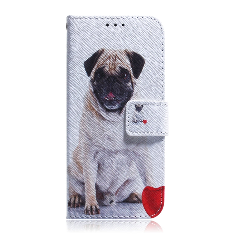 For iPhone SE 2024 Coloured Drawing Flip Leather Phone Case(Pug) - More iPhone Cases by buy2fix | Online Shopping UK | buy2fix