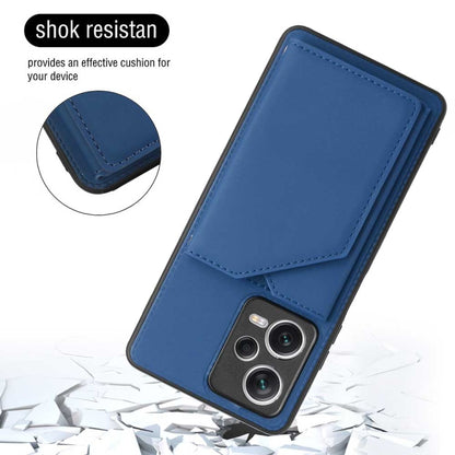 For Xiaomi Redmi Note 12 / Poco X5 5G Skin Feel PU + TPU + PC Card Slots Phone Case(Royal Blue) - Xiaomi Cases by buy2fix | Online Shopping UK | buy2fix