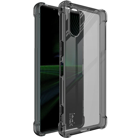 For Sony Xperia 5 V imak Shockproof Airbag TPU Phone Case(Transparent Black) - Sony Cases by imak | Online Shopping UK | buy2fix