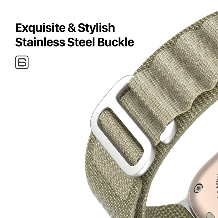 For Apple Watch Series 5 40mm DUX DUCIS GS Series Nylon Loop Watch Band(Olive) - Watch Bands by DUX DUCIS | Online Shopping UK | buy2fix