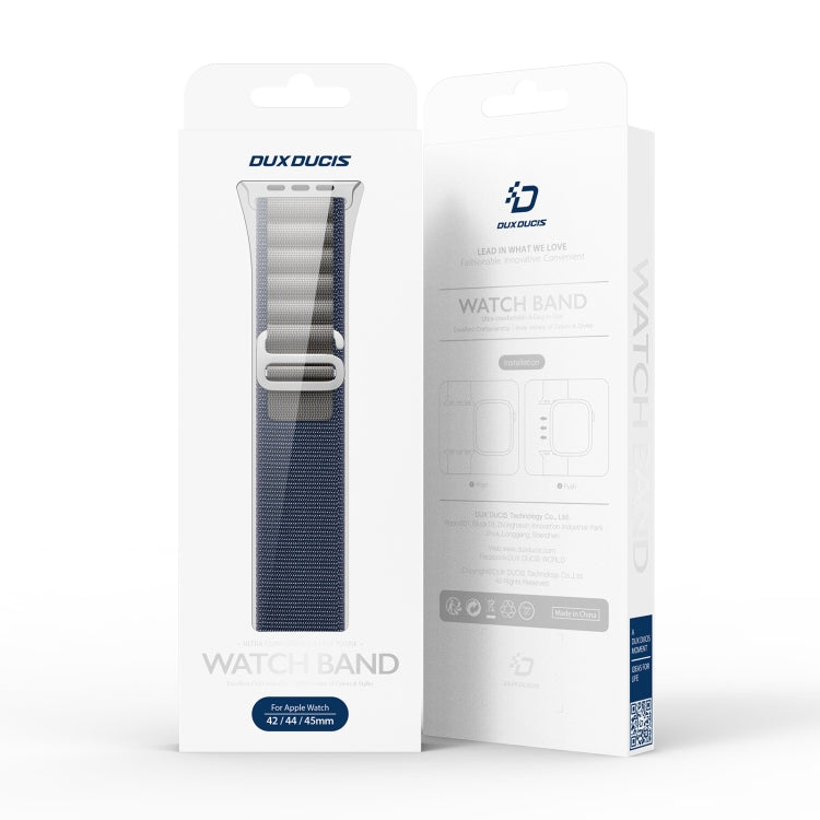 For Apple Watch 42mm DUX DUCIS GS Series Nylon Loop Watch Band(Blue) - Watch Bands by DUX DUCIS | Online Shopping UK | buy2fix