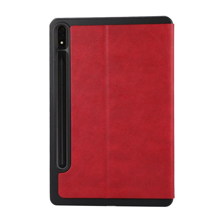 For Samsung Galaxy Tab S9 TPU Flip Tablet Protective Leather Case(Red) - Galaxy Tab S9 Cases by buy2fix | Online Shopping UK | buy2fix