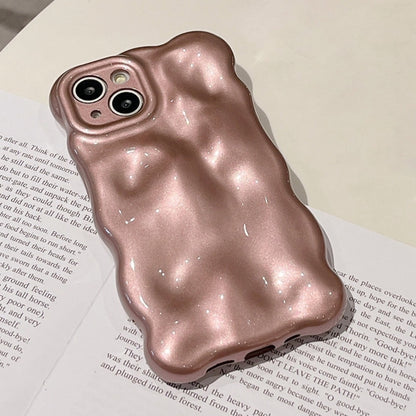 For iPhone 16 Pro Max Wave Bubbles TPU Phone Case(Pearlescent Brown) - iPhone 16 Pro Max Cases by buy2fix | Online Shopping UK | buy2fix