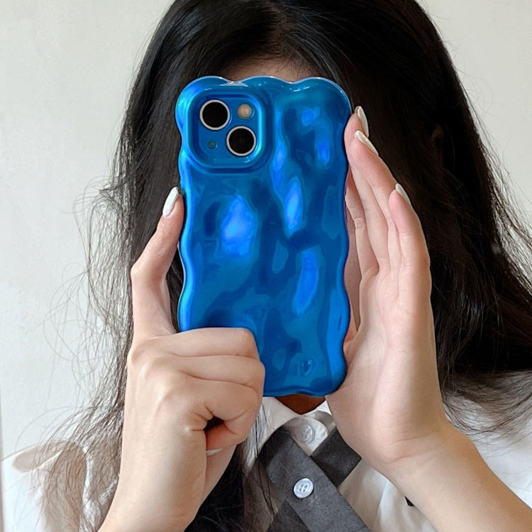 For iPhone 16 Pro Max Wave Bubbles TPU Phone Case(Blue) - iPhone 16 Pro Max Cases by buy2fix | Online Shopping UK | buy2fix