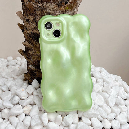 For iPhone 16 Plus Wave Bubbles TPU Phone Case(Green) - iPhone 16 Plus Cases by buy2fix | Online Shopping UK | buy2fix