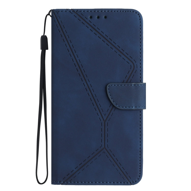 For Samsung Galaxy A05s Stitching Embossed Leather Phone Case(Blue) - Galaxy Phone Cases by buy2fix | Online Shopping UK | buy2fix