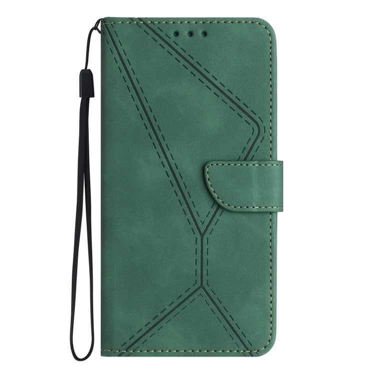 For Samsung Galaxy S24 Ultra 5G Stitching Embossed Leather Phone Case(Green) - Galaxy S24 Ultra 5G Cases by buy2fix | Online Shopping UK | buy2fix