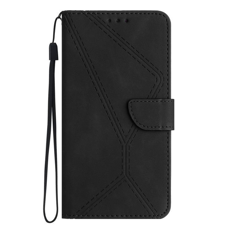 For Samsung Galaxy S24+ 5G Stitching Embossed Leather Phone Case(Black) - Galaxy S24+ 5G Cases by buy2fix | Online Shopping UK | buy2fix