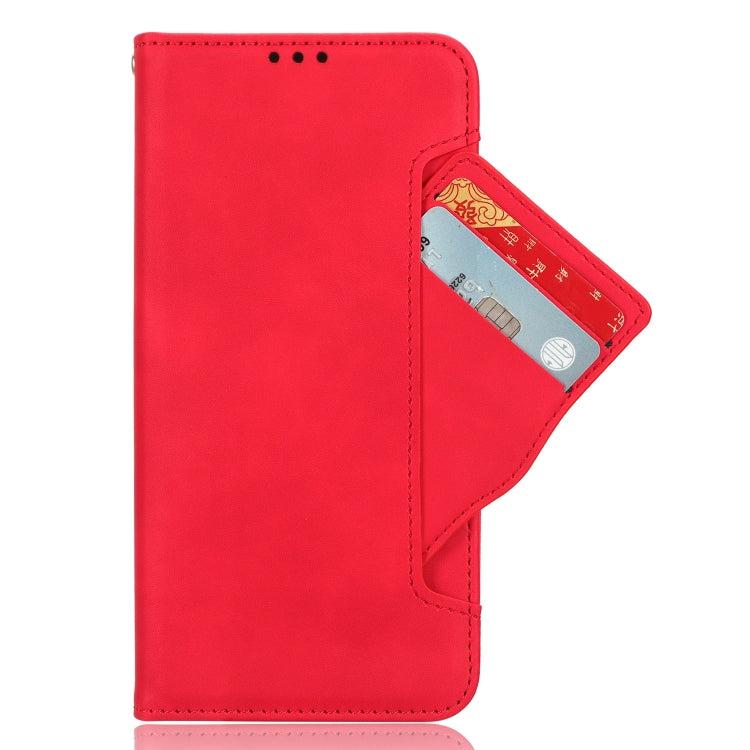 For Blackview Oscal C70 Skin Feel Calf Texture Card Slots Leather Phone Case(Red) - More Brand by buy2fix | Online Shopping UK | buy2fix