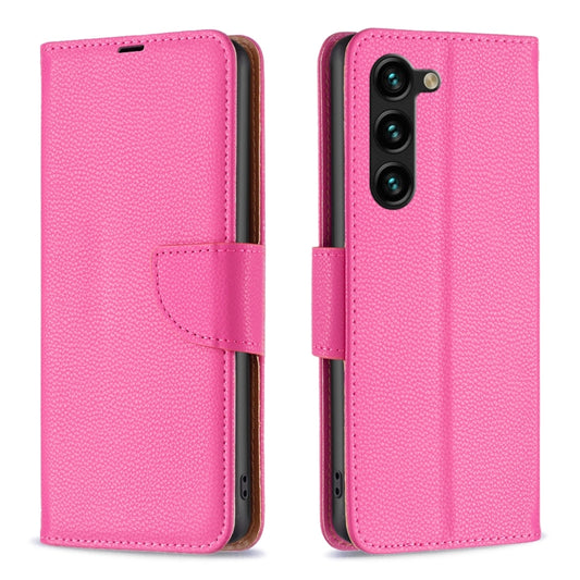 For Samsung Galaxy S24+ 5G Litchi Texture Pure Color Flip Leather Phone Case(Rose Red) - Galaxy S24+ 5G Cases by buy2fix | Online Shopping UK | buy2fix