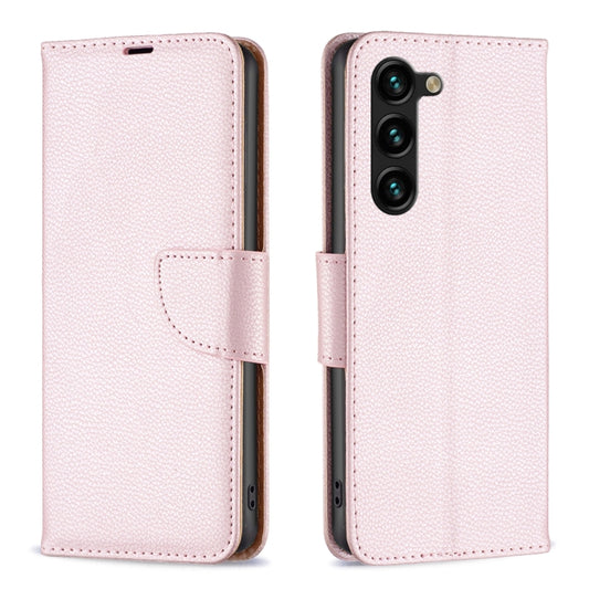 For Samsung Galaxy S24+ 5G Litchi Texture Pure Color Flip Leather Phone Case(Rose Gold) - Galaxy S24+ 5G Cases by buy2fix | Online Shopping UK | buy2fix