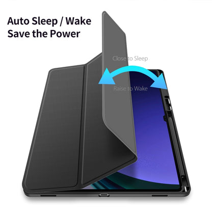 For Samsung Galaxy Tab S10 Ultra DUX DUCIS TOBY Series Antiskid Leather Tablet Case with Sleep / Wake-up Function(Black) - Other Galaxy Tab PC by DUX DUCIS | Online Shopping UK | buy2fix