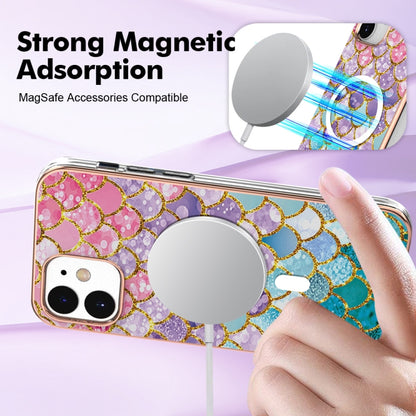 For iPhone 12 / 12 Pro Marble Pattern Dual-side IMD Magsafe TPU Phone Case(Colorful Scales) - iPhone 12 / 12 Pro Cases by buy2fix | Online Shopping UK | buy2fix