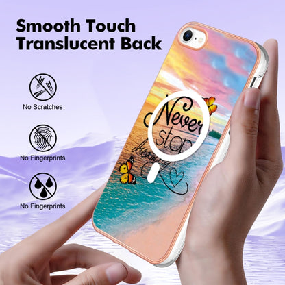 For iPhone 8 / SE 2022 / 2020 Marble Pattern Dual-side IMD Magsafe TPU Phone Case(Dream Butterfly) - iPhone SE 2022 / 2020 / 8 / 7 Cases by buy2fix | Online Shopping UK | buy2fix