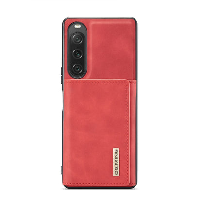 For Sony Xperia 10 V DG.MING M1 Series 3-Fold Multi Card Wallet + Magnetic Phone Case(Red) - Sony Cases by DG.MING | Online Shopping UK | buy2fix