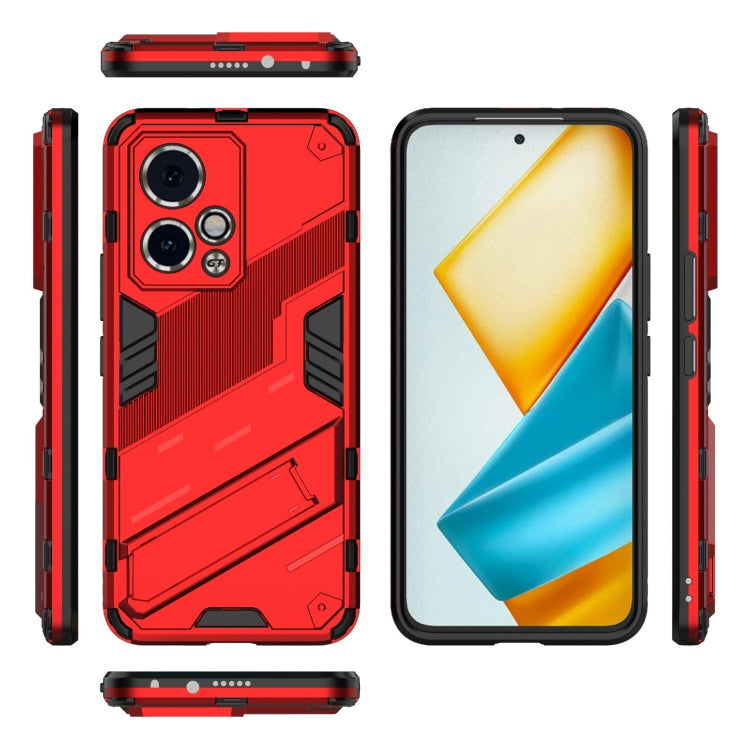 For Honor 90 GT 5G Punk Armor 2 in 1 PC + TPU Phone Case with Holder(Red) - Honor Cases by buy2fix | Online Shopping UK | buy2fix