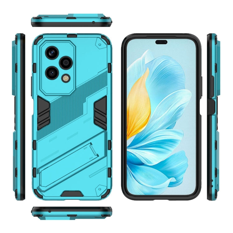 For Honor 200 Lite Global Punk Armor 2 in 1 PC + TPU Phone Case with Holder(Blue) - Honor Cases by buy2fix | Online Shopping UK | buy2fix