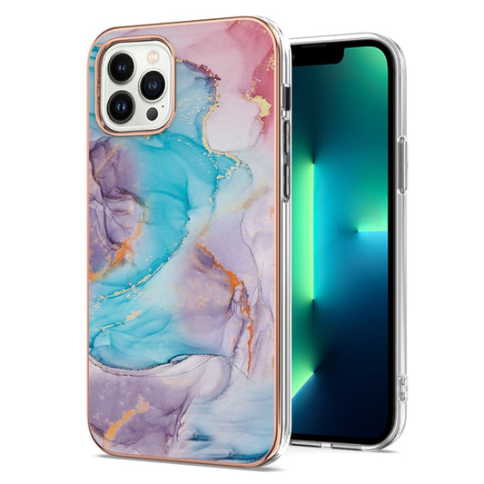 For iPhone 16 Pro Max Electroplating Pattern IMD TPU Shockproof Case(Milky Way Blue Marble) - iPhone 16 Pro Max Cases by buy2fix | Online Shopping UK | buy2fix