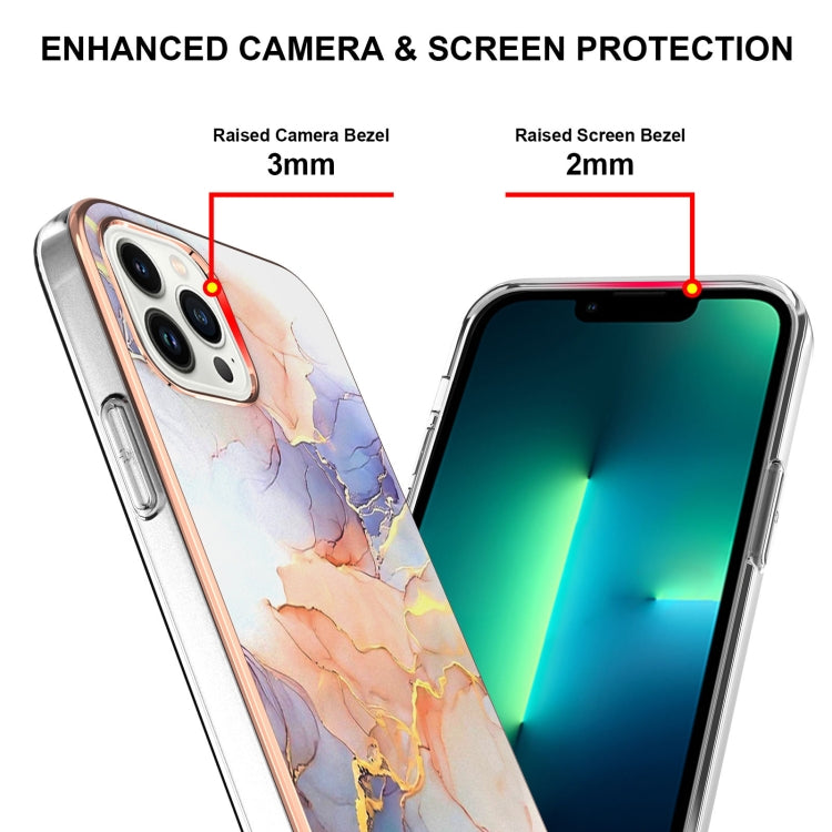 For iPhone 16 Pro Electroplating Pattern IMD TPU Shockproof Case(Milky Way White Marble) - iPhone 16 Pro Cases by buy2fix | Online Shopping UK | buy2fix