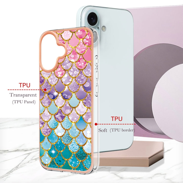 For iPhone 16 Electroplating Pattern IMD TPU Shockproof Case(Colorful Scales) - iPhone 16 Cases by buy2fix | Online Shopping UK | buy2fix