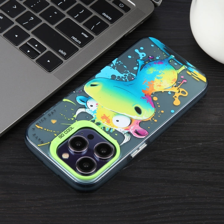 For iPhone 16 Plus Animal Pattern Oil Painting Series PC + TPU Phone Case(Astronaut) - iPhone 16 Plus Cases by buy2fix | Online Shopping UK | buy2fix