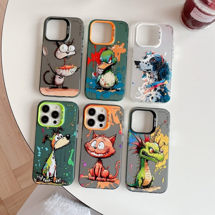 For iPhone 16 Plus Animal Pattern Oil Painting Series PC + TPU Phone Case(Astronaut) - iPhone 16 Plus Cases by buy2fix | Online Shopping UK | buy2fix