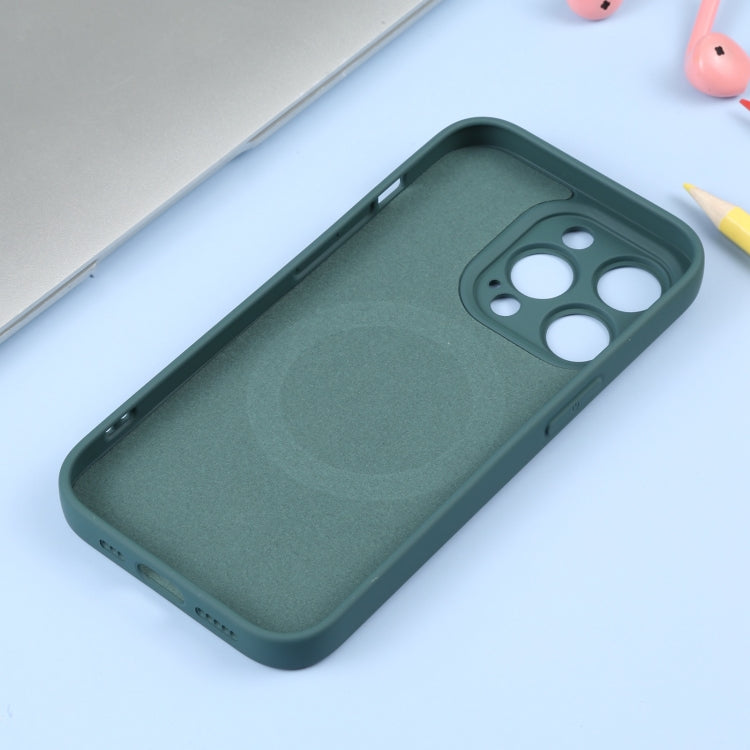 For iPhone 16 Plus Liquid Silicone Magsafe Phone Case(Dark Green) - iPhone 16 Plus Cases by buy2fix | Online Shopping UK | buy2fix