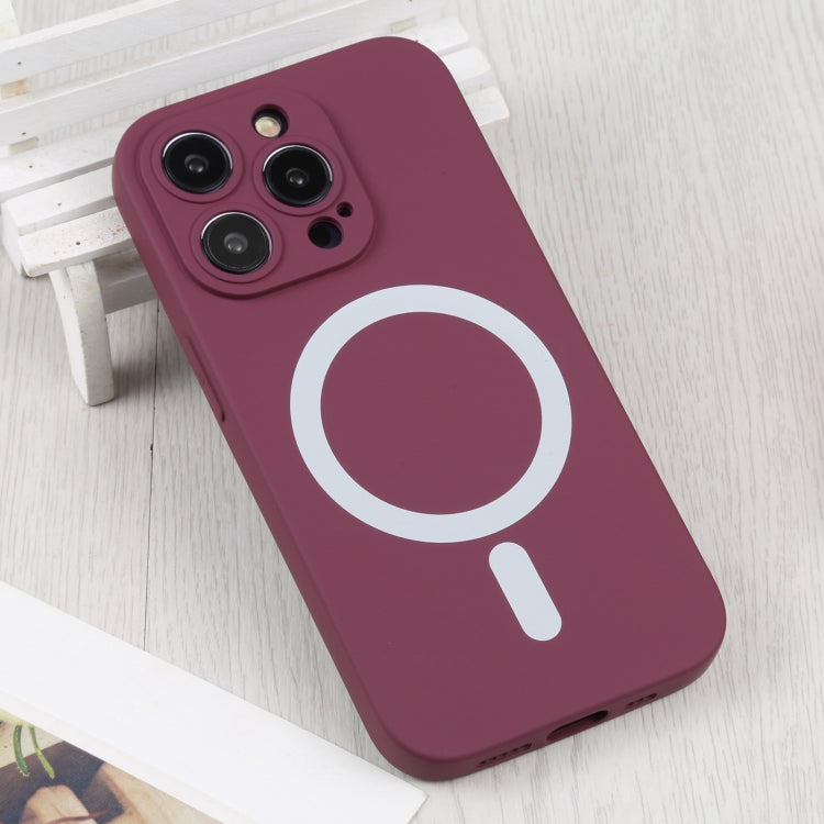 For iPhone 16 Plus Liquid Silicone Magsafe Phone Case(Wine Red) - iPhone 16 Plus Cases by buy2fix | Online Shopping UK | buy2fix