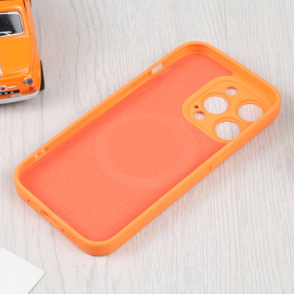 For iPhone 16 Liquid Silicone Magsafe Phone Case(Orange) - iPhone 16 Cases by buy2fix | Online Shopping UK | buy2fix