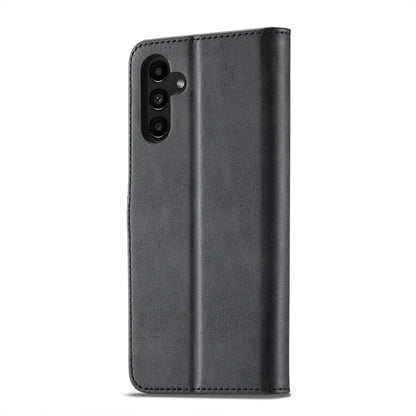 For Samsung Galaxy A05S LC.IMEEKE Calf Texture Leather Phone Case(Black) - Galaxy Phone Cases by LC.IMEEKE | Online Shopping UK | buy2fix