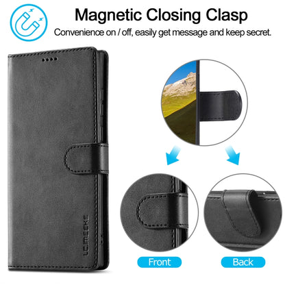 For Samsung Galaxy S24 Ultra 5G LC.IMEEKE Calf Texture Leather Phone Case(Black) - Galaxy S24 Ultra 5G Cases by LC.IMEEKE | Online Shopping UK | buy2fix