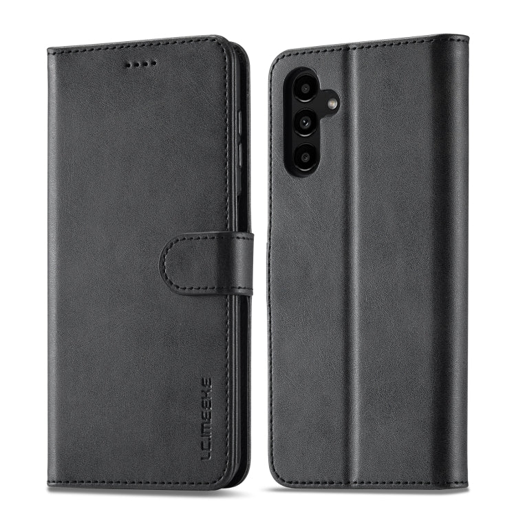 For Samsung Galaxy A15 5G LC.IMEEKE Calf Texture Leather Phone Case(Black) - Galaxy Phone Cases by LC.IMEEKE | Online Shopping UK | buy2fix