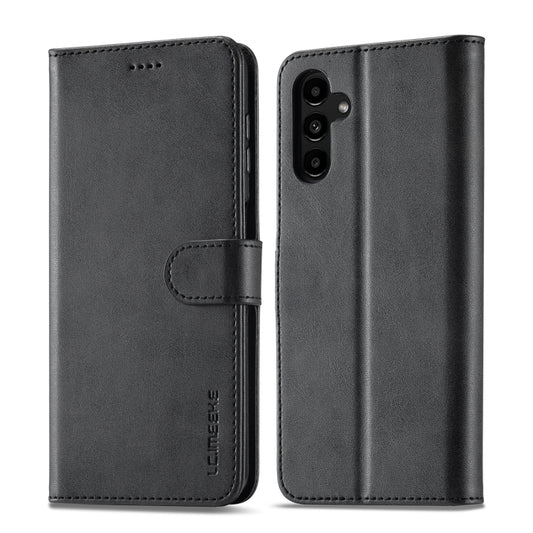 For Samsung Galaxy A55 5G LC.IMEEKE Calf Texture Leather Phone Case(Black) - Galaxy Phone Cases by LC.IMEEKE | Online Shopping UK | buy2fix