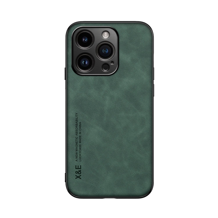 For iPhone 16 Pro Skin Feel Magnetic Leather Back Phone Case(Green) - iPhone 16 Pro Cases by buy2fix | Online Shopping UK | buy2fix