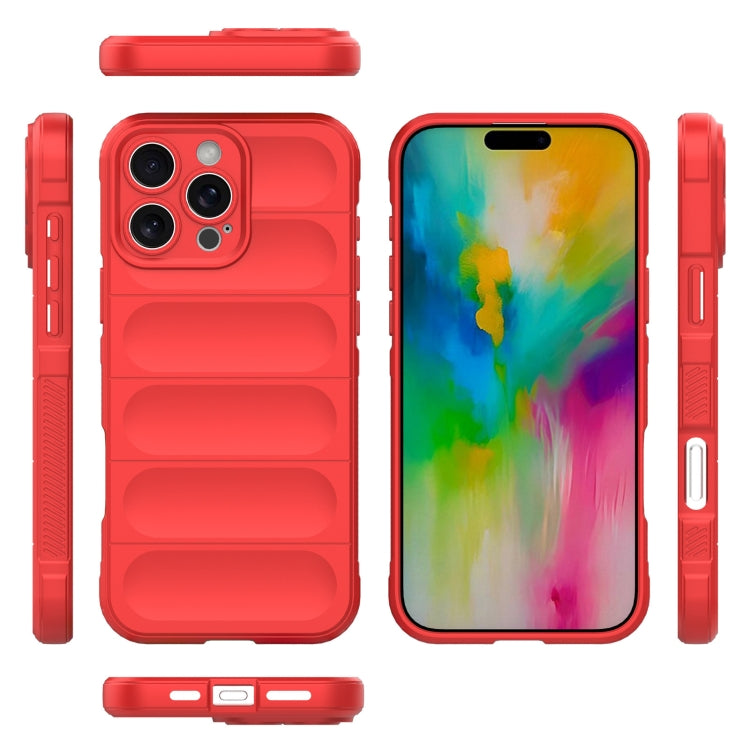 For iPhone 16 Pro Max Magic Shield TPU + Flannel Phone Case(Red) - iPhone 16 Pro Max Cases by buy2fix | Online Shopping UK | buy2fix