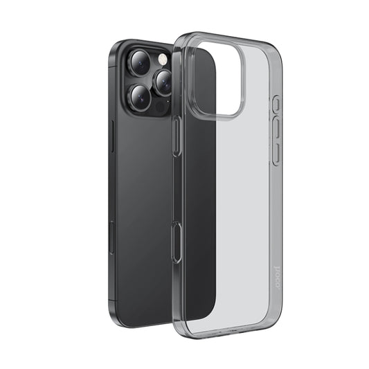 For iPhone 16 Pro hoco Light Series Soft TPU Phone Case(Transparent Black) - iPhone 16 Pro Cases by hoco | Online Shopping UK | buy2fix