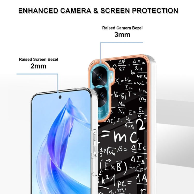 For Honor 90 Lite 5G Electroplating Marble Dual-side IMD Phone Case(Equation) - Honor Cases by buy2fix | Online Shopping UK | buy2fix