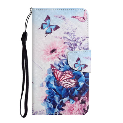 For iPhone 16 Pro 3D Colored Drawing Flip Leather Phone Case(Purple butterfly) - iPhone 16 Pro Cases by buy2fix | Online Shopping UK | buy2fix